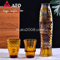 Amber visvorm Water Juice Glass Cup Set